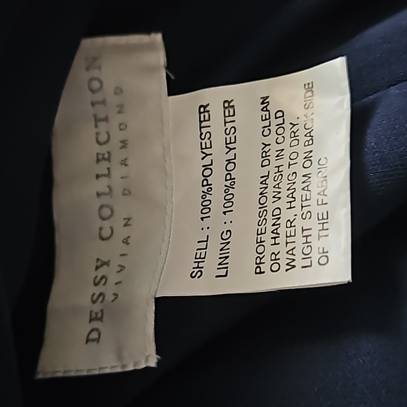 *NWOT* Dessy Collection Vivian Diamond Draped Backless Crepe Dress - Picture 14 of 16